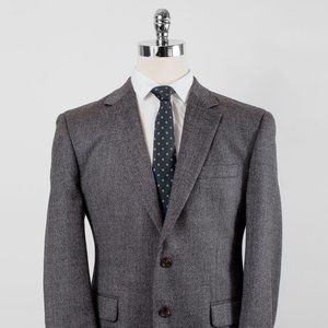 Lauren Ralph Lauren Gray Wool Tweed Blazer Two Button Single Vent  42R